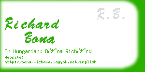 richard bona business card